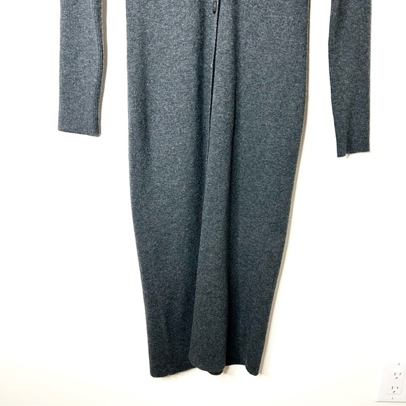 Aritzia Wilfred Utopia Cardigan Sweater Midi Dress V-neck Ribbed Size Medium - Picture 10 of 15